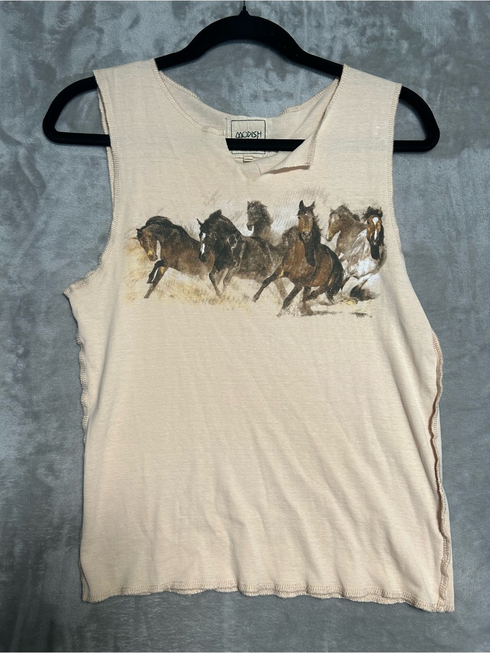 Buckle Wild Horses Tank Top Women’s XL Beige Sand